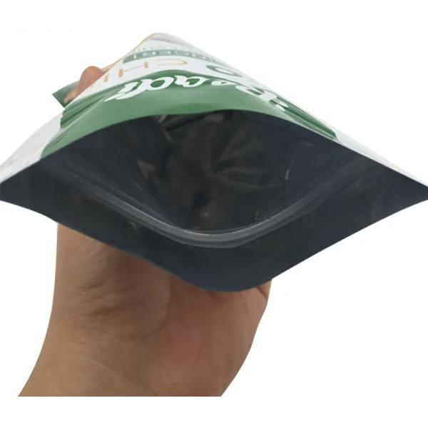 Custom Printed Heat Seal Three Side Sealed Zipper Plastic Food Grade Pouch Zip Lock Bag