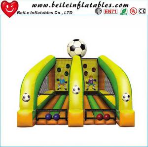 Buy cheap kids Football throwing games air soccer goal inflatable football goal product