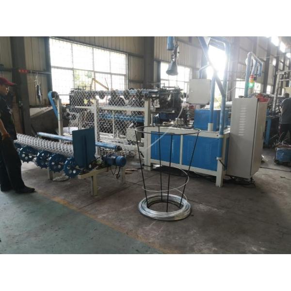 Double Wire Automatic Diamond Mesh Machine For Chain Link Fence