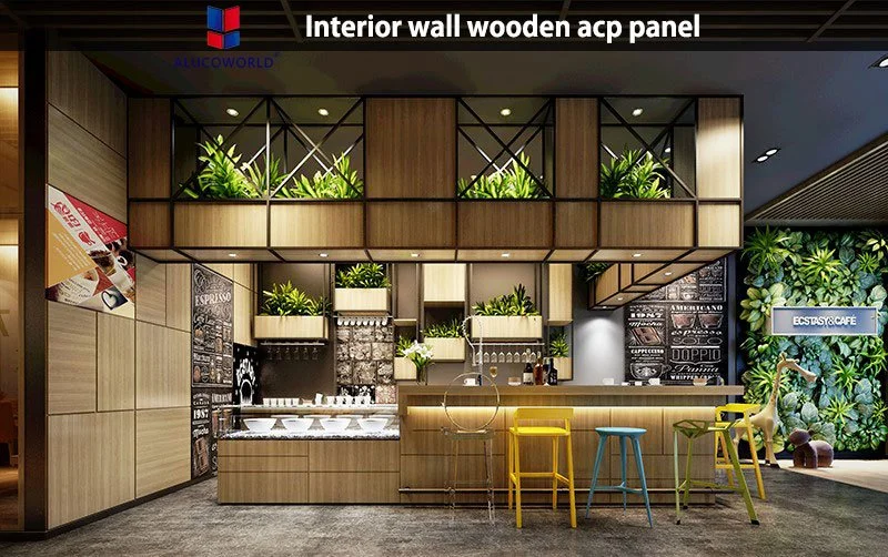 Wood Finish Aluminum Composite Sheet Act Panel 4MM Acm Board With Fire Protection Cladding
