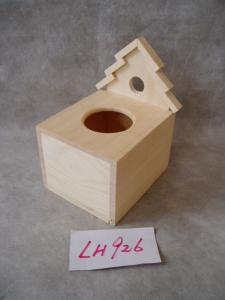 Square wooden tissue boxes, Solid pine wood