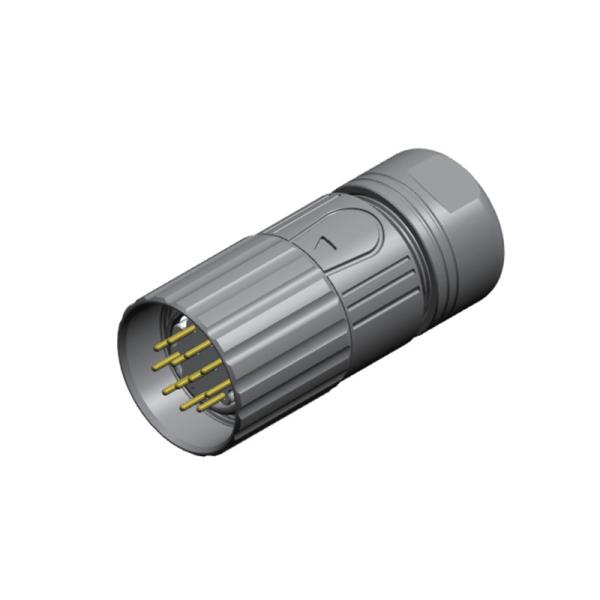 M23 17 Pin Connector 623 Signal Male Straight Plug Connector For Servo / Encoder