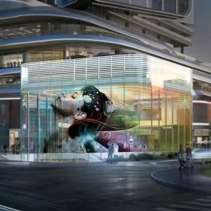 Buy cheap Customizable Glass Curtain Wall LED Display Film 3840Hz Refresh Rate Energy Saving High Brightness 5000nits Video Wall product