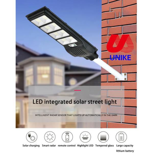 Waterproof Motion Sensor Integrated Solar Street Light With Solar Panel