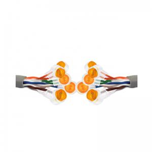 Buy cheap Telephone Wire K2 Butt Splice Connector Waterproof Orange Clear Button product