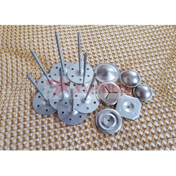 Metal 35mm Round Disc Insulation Anchors With Self Locking Dome Cap Washer