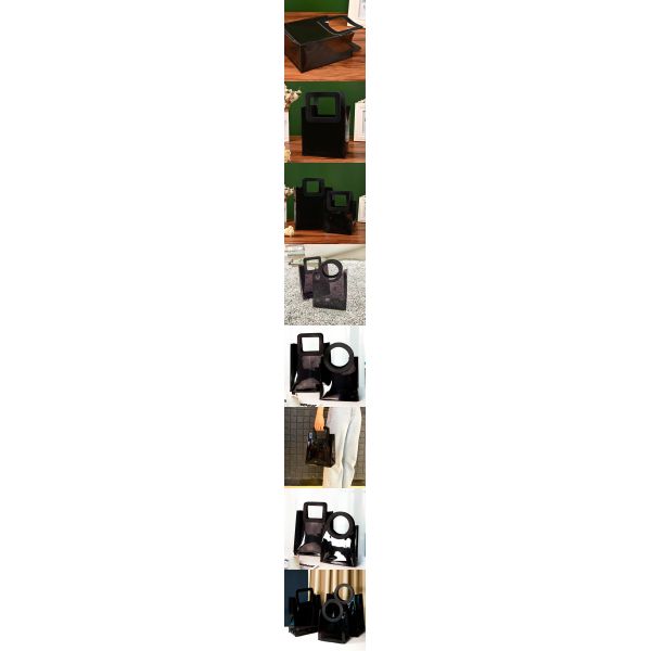 Customized Black PVC Handheld Bag Glossy Laser Fashion-Style Gift Bag Wedding Favor Handle Open Closure Shopping Bag