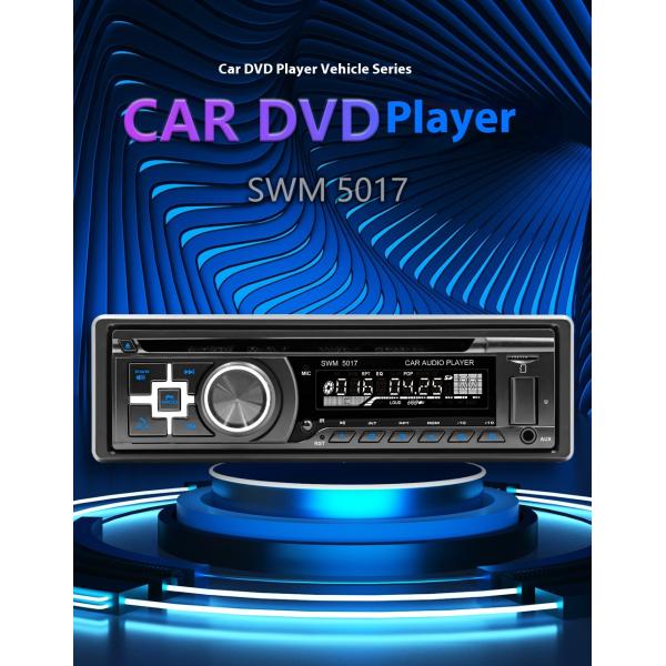 Creatall Single-Dash Dashboard Car for DVD Player for Bluetooth HD Music FM Radio MP3 USB Hands-Free Car Card Slot