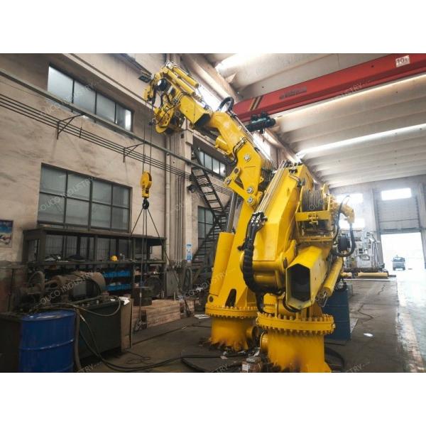 3.5T10M knuckle telescopic boom ship deck marine crane