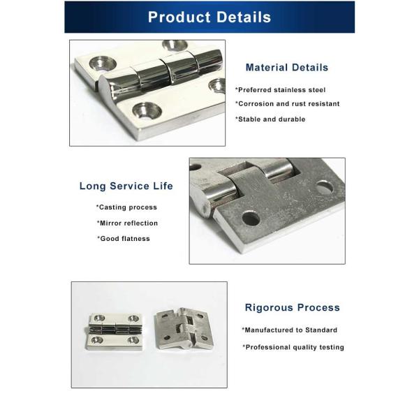 ISO Stainless Steel Electrical Cabinet Hinges Blue Galvanized Heavy Duty