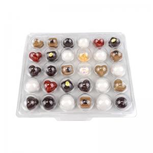 China Custom 4 8 15 30 Holes Truffle Chocolate Clear Plastic Box on sale