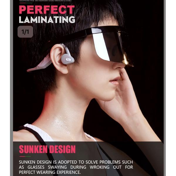 BH128 Bone Conduction Headphone Wireless Bluetooth 5.0 Earphone Outdoor Sports Headset Waterproof Hands - Free