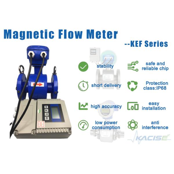 Flange / Thread Electromagnetic Water Flow Meter With Grounding Rings