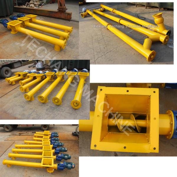 Horizontal Wood Chips Helical Screw Conveyor Carbon Steel
