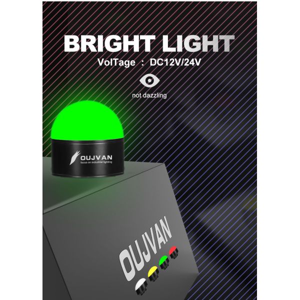 DC24V LED Indicator Lamp with IP65 Protection and 3 Color RYG Signal Indicator Light for Industrial Use