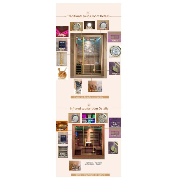 Low EMF Solid Wood Far Infrared Sauna Room