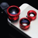 Universal clip on phone 3in1 lenses for Moblie Smart Phones 3 in 1 FishEye Wide
