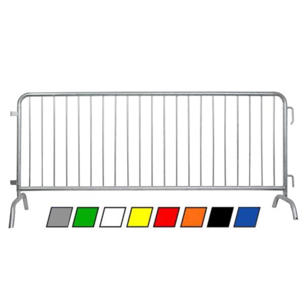8.5ft crowd control barrier flat steel base /power coated hot dipped galvanized
