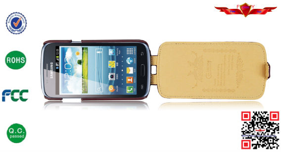 A Level High Quality PU Flip Leather Cover Case For Samsung Galaxy Core I8262 Multi Color
