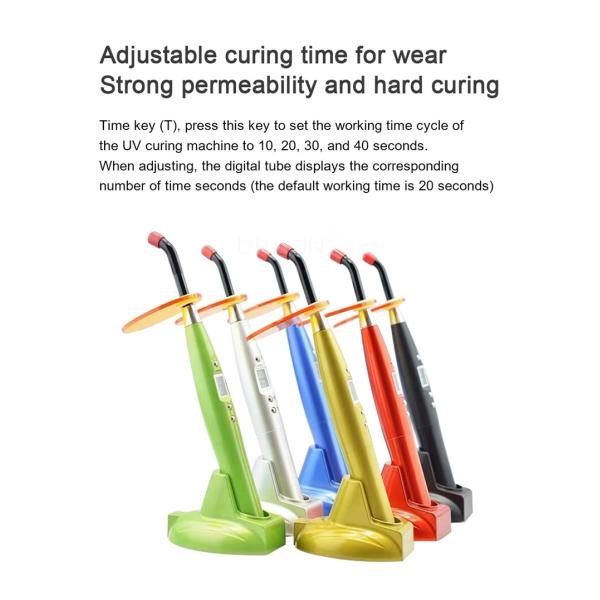 Dental Led Curing Light Plastic Body Colorful Design Cordless Dental Light Cure Lamp