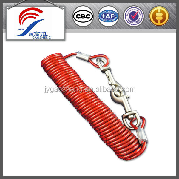 Retractable Dog Stake with PVC Coated 12ft Length and 90 lbs Capacity for Secure Tie Out