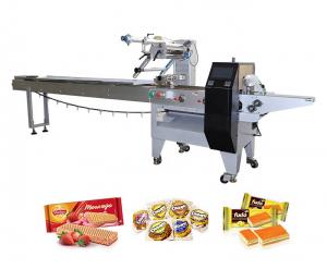 China Wafer Biscuits Pillow Type Packing Machine Chocolate Bar Automatic Flow Servo on sale