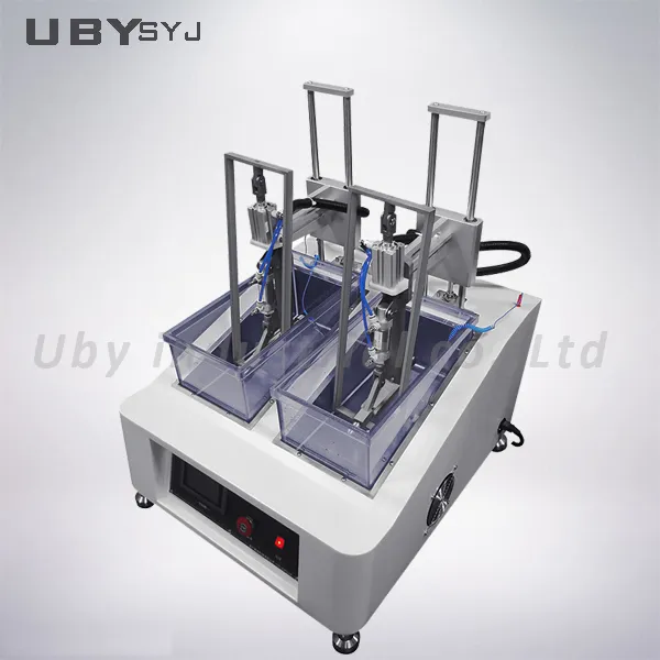 UP-4035 Dynamic Waterproof Test Equipment operational view with footwear specimen