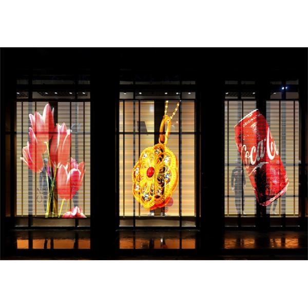 P3.9 High Transparency LED Grille Panel 600-800cd Brightness for Indoor Advertising Screen