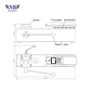 Manual Physical Testing Instrument Terminal Force Pull Out Tester