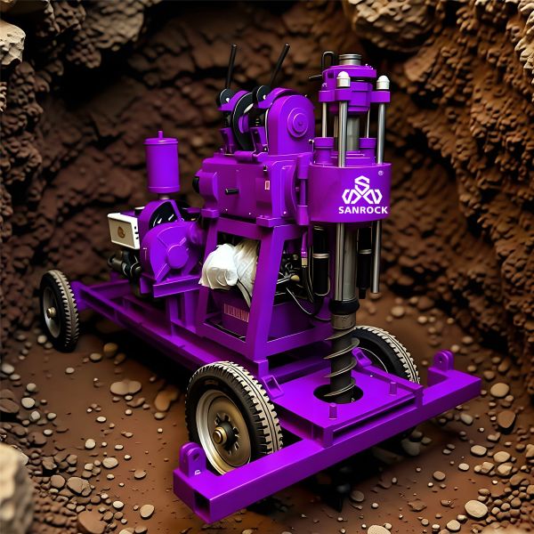 Rock Core Drilling Rig High Pressure Mud Pump And Reinforced Mast Trailer Core Drilling Machine Price