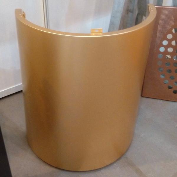 Curved Semi-circle Aluminum Panel Customized For Building Column Or Pillar Envelope Decoration
