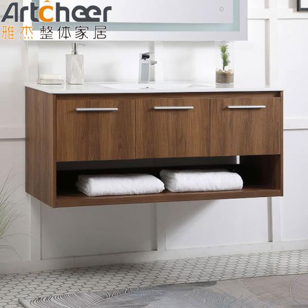 Modern Quartz Counter Top Vanity Combo Midcentury Bathroom Vanity Cabinets for Stylish House