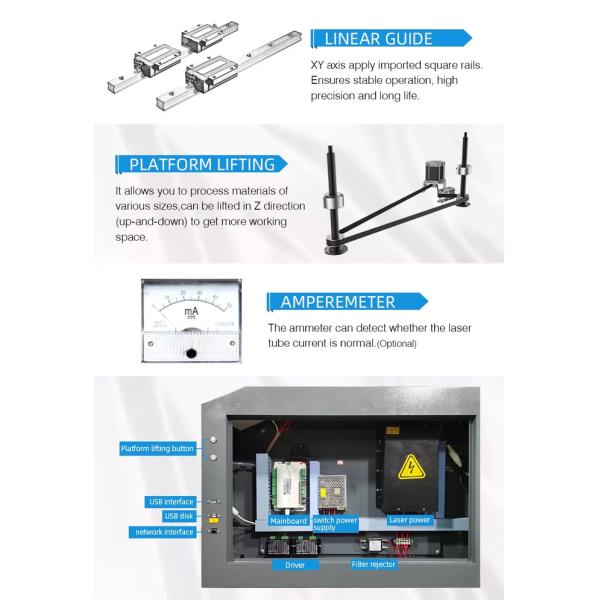 50W Other Machines Co2 Laser Engraving Machine For Cutting Wood Acrylic Fabric