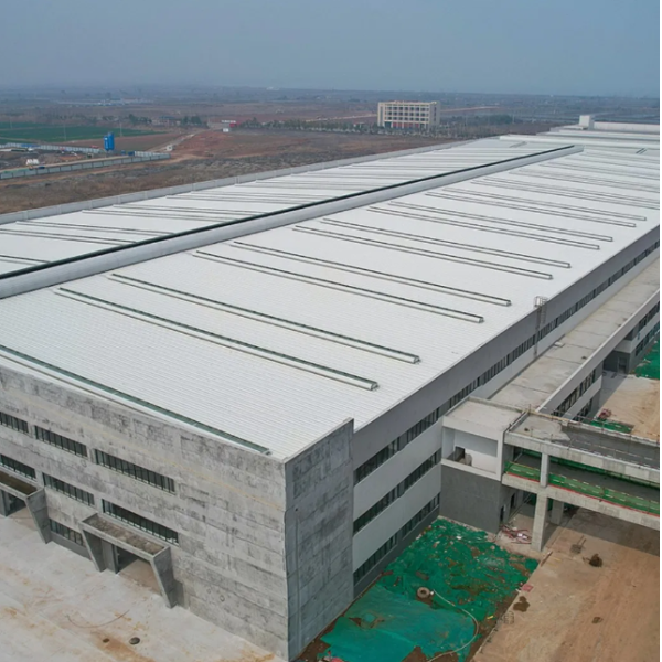 Prefabricated Steel Structure Warehouse with 50 Years Lifespan Fire-resistant Coatings and Automatic Ventilation System