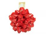 Lacquer Medium Size Outdoor Christmas Gift Bow 5.5 Inch Diameter Red Yellow