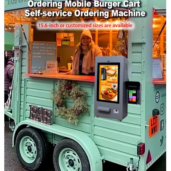 32 Inch High Brightness IP65 Waterproof Outdoor Self Ordering Payment Kiosk With Printer QR Code Scanner