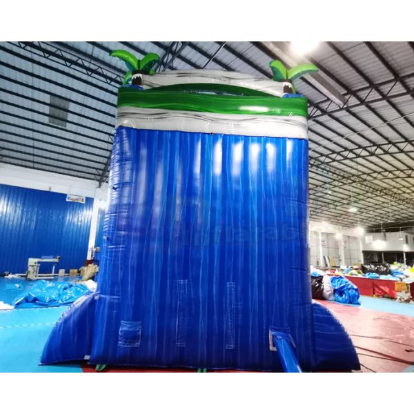 Palm Tree Jumping Castles Outdoor Inflatable Water Slides With Pool