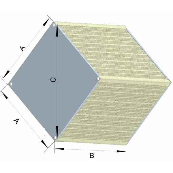 small to large airflow counterflow hydrophilic aluminium foil recuperator core