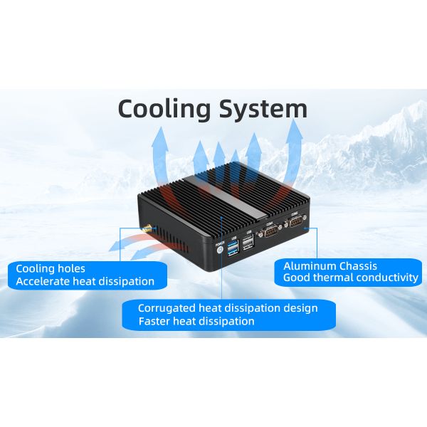 Dual Ethernet Dual COM Industrial Fanless PC Windows 10 Linux Mini Desktop