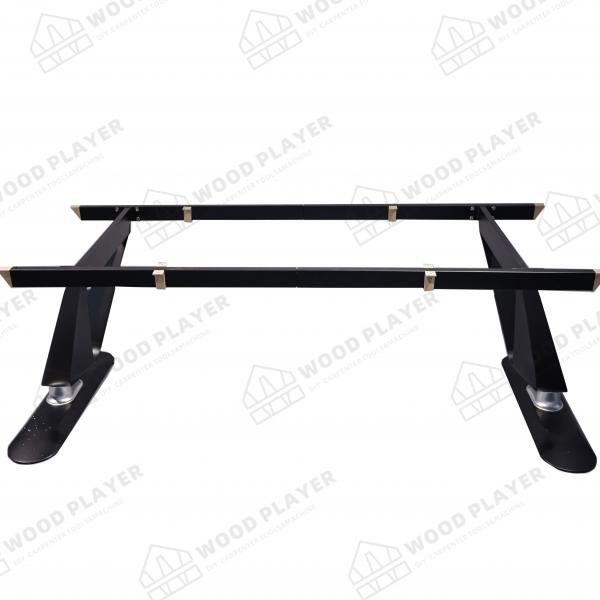 Quality Wrought Iron Crossed Steel Patio Table Legs Wood Grain for sale