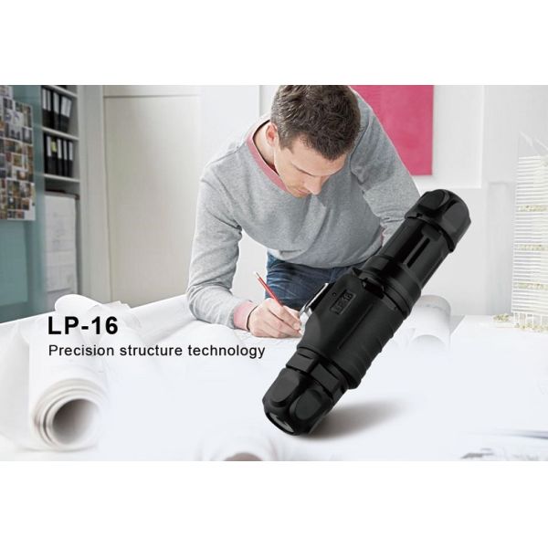 CNLINKO Waterproof Push-pull Connector 3 Pin Customize Power Connector Plug Audio Female Socket