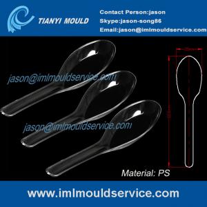 China PS clear plastic disposable soup spoon /party spoon/cooking spoon mould maker on sale