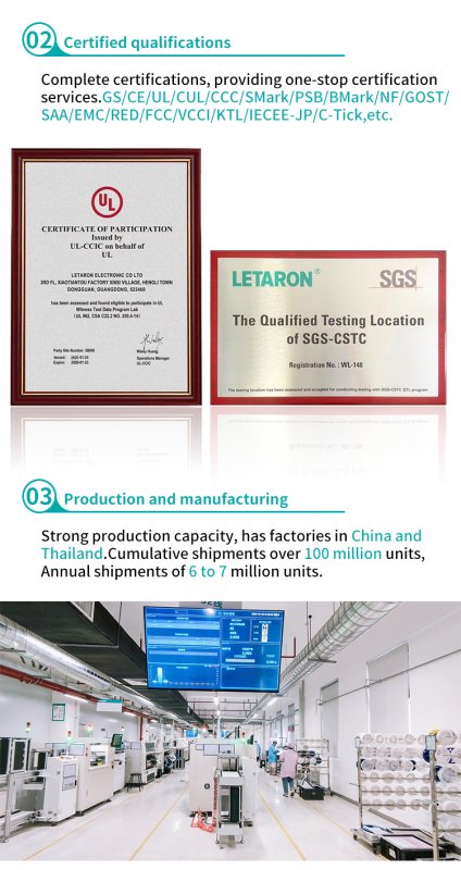 Class II 60W IP44 Flicker-free Letaron LED Driver for Mirror LED Strip Light