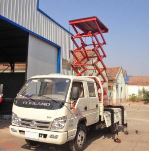 China 6 Meters 500KG Loading Capacity Industrial Hydraulic Lifting Truck Mounted Scissor Lift on sale
