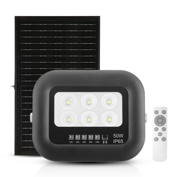 50 Watt LED Solar Light IP65 All-Black Monocrystalline Silicon Solar Panel