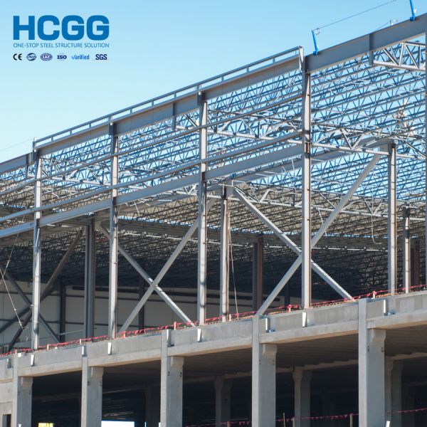 Prefabricated H Section Steel Structure Factory Buildings Custom Colors Multi Story