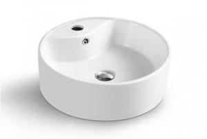 Buy cheap Impact Resistant Above Counter White Porcelain Wash Basin For Bathroom product