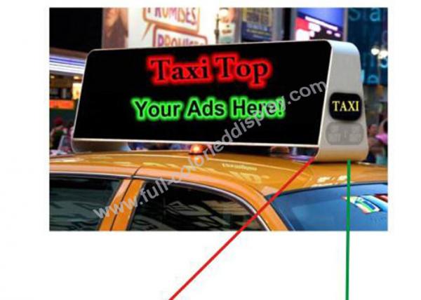 Quality Long Time Warranty LED Taxi Sign  With Usb Wifi 3G 600Hz~2000Hz for sale