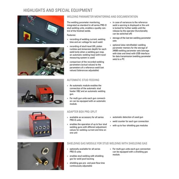 BTH Stud Welding Machine PRO-D 2800 Short Cycle Stud Welding, Microprocessor Controlled Stud Welding
