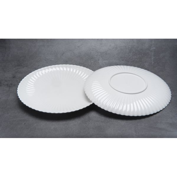 22.4 X 2.5cm High Temperature PET Tableware Dish Plate Flower A Size S